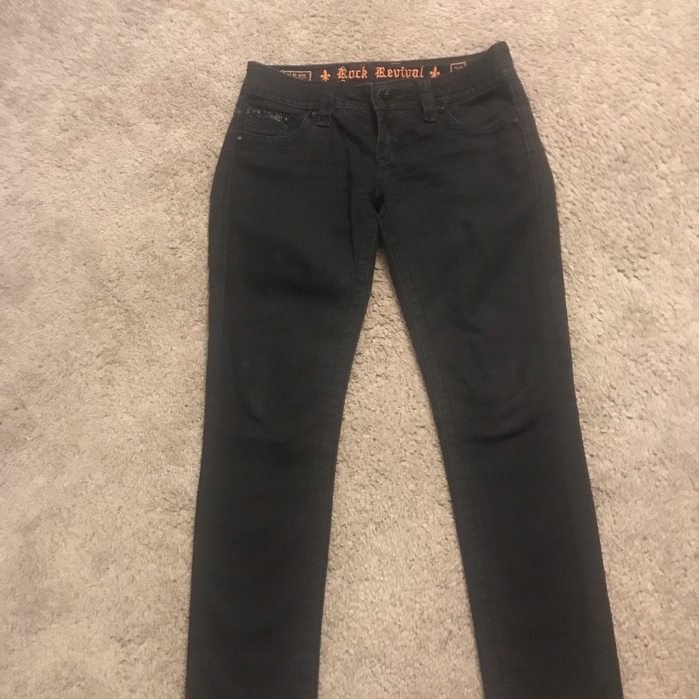 Rock Revival Black Embellished Jeans